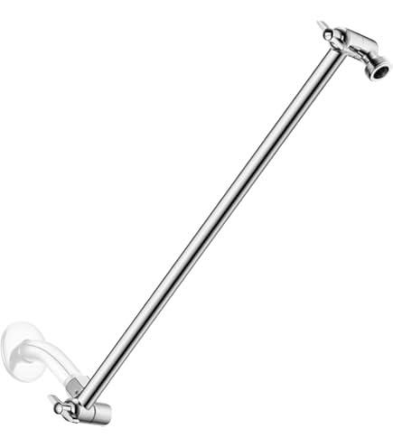 Rallonge De Pommeau De Douche Gugxiom 25cm - Réglable 360°, Chromé, Montage Sans Outil - Filetage G1/2