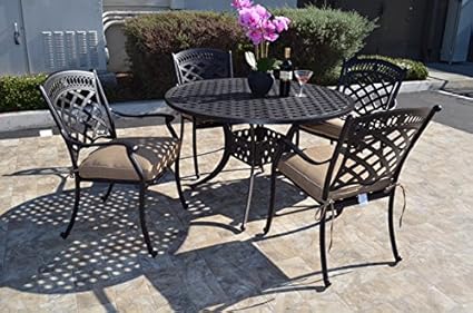 Amazon Com Saint Augustine Outdoor Patio 5 Pcs Round Dining Set