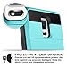 Vofolen Case for Galaxy S5 Case Hybrid Cover Galaxy S5 Wallet Case Shock Absorption Rubber Soft Bumper Armor Anti-Scratch Protective Shell with Slide Card Holder Slot for Samsung Galaxy S5 Light Blue