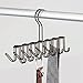 InterDesign Classico Metal Tie Hanger, Hanging Closet Organization Storage Holder for Belts, Men's Ties, Women's Shawls, Pashminas, Scarves, Clothing, Accessories, Horizontal Rack, Bronze
