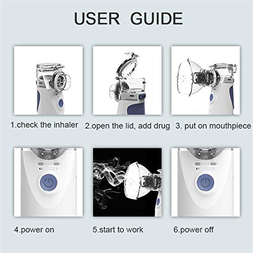 【LIMITED PRICE REDUCTION 】Mini Handheld Nebulizer,Portable Steam Inhaler,Portable Nebulizer Cool Mist Atomizer Inhaler for Kids and Adult