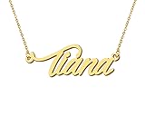 Aoloshow Tiana Tiny Name Necklace for Womens 18k