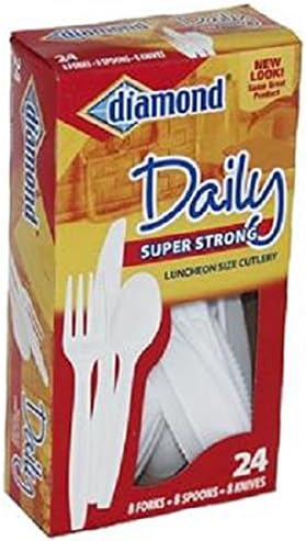Product Of Diamond, Plastic Assorted Cutlery - Box , Count 1 - Folks/Spoon/Knife / Grab Varieties &amp; Flavors
