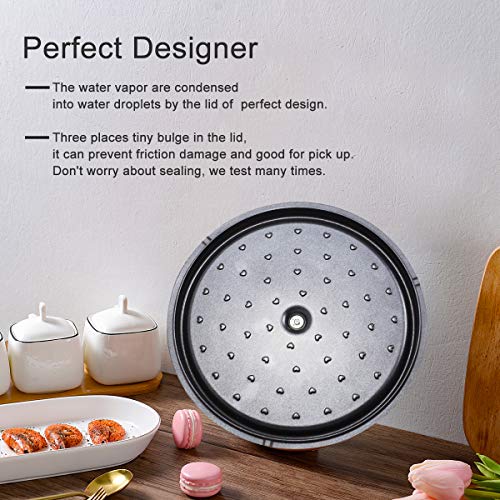 Cookware Cast Iron Aluminum Dutch Oven with Lid, Non Stick Round Casserole Dish, Lightweight