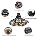 Brightest LED Headlamp 6000 Lumen Flashlight 2X 5000 mAh Rechargeable 18650 Headlight flashlights, Waterproof Hard Hat Light, Lumen Bright Head Lights, Running or Camping headlamps