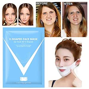 Amazon Com Ofanyia 4d V Shaped Face Mask Ear Hook Chin Firming