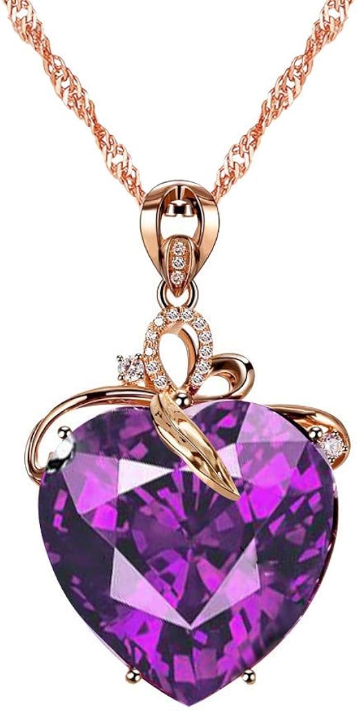 Rose Gold Plated Purple Crystal 