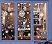 354PCS Christmas Snowflake Window Clings Decorations - Xmas Stickers Decals Ornaments