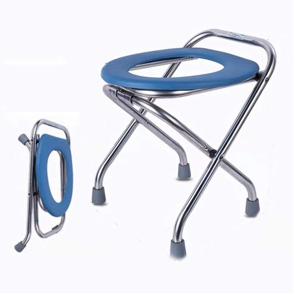 Silla de inodoro portátil para acampar, taburete de ducha plegable