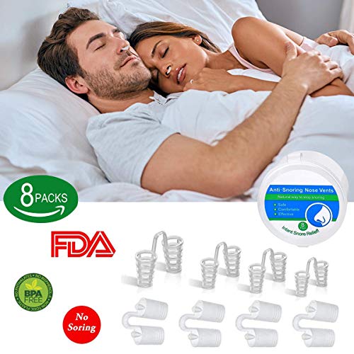 Anti-snoring Device - Comfortable and Flexible Anti-snoring Plug - Easy Breathing, Reusable snoring Plug, Different Sizes, Unisex Anti-snoring Device, 8PCS - Thumbnail 7