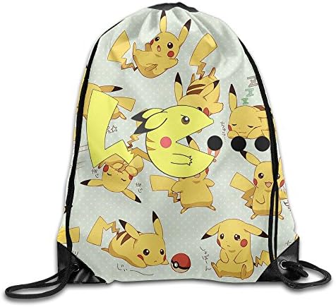 Uotis Pacman Drawstring Backpack Sack Bag
