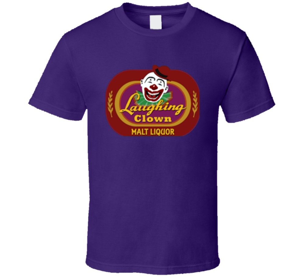 Laughing Clown Malt Liquor Talledega Nights Funny Purple T Shirt