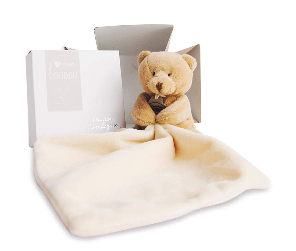 Doudou et Compagnie 10 cm Natural Bear and Towelling Doudou with Gift Box โ image 1