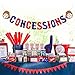 Kitticcino Baseball Theme Concessions Banner, Baseball Birthday Sports Party Supplies Decoration, Pre-strung party Decor
