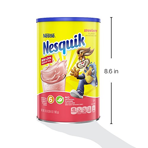 Nesquik Powdered Drink Mix Canister, Strawberry, 30.4 Ounce - Thumbnail 3