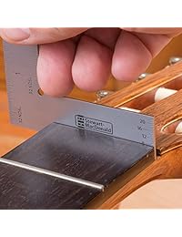 stewmac Luthier Plaza, de acero cromo satinado, con perfil plano para espacios reducidos, de precisión para instrumento de la herramienta de trabajo, Set Up, partes Medición y más