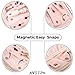 AVEEPA Travel Jewelry Organizer – Travel Jewelry Case with Magnetic Snaps, Detachable Earrings Pad, Necklace Holder (Nude Pink), Jewerly Holder Organizer with an Outside Pocket