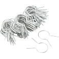 100 Pcs Galvanized Steel Fence Ties - 1-5/8 X 9 Gauge, Preformed U-Shaped Ties For Outdoor Pipes & Cables