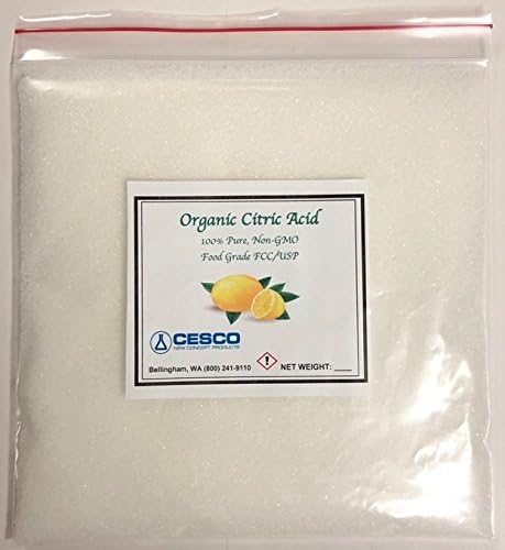 1lb Non-GMO Premium Organic Citric Acid Food Grade Fine Granular Anhydrous Bath Bomb 1 lb Bulk FCC/USP