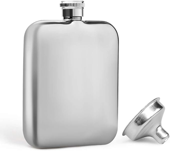 KWANITHINK Hip Flasks for Men, Stainless Steel Hip Flask with Funnel