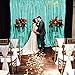 ShinyBeauty Sparkle Backdrop Curtain Teal 2 Panels Set Sequin Photo Backdrop Christmas Green 2FTx8FT Sequin Backdrop Curtain Pack of 2 Christmas Photo Backdrop-1220S