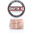 Craftwire USA Solid Bare Copper Wire Round,Bright,Half Hard,5 OZ 12 Gauge,18 Feet (Choose 10 to 30 ga.)