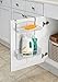 mDesign Over Cabinet Kitchen Storage Unit - Practical Organiser with Stainless Steel Storage Baskets - Hanging Cupboard Organiser for Cleaning Supplies and Cookware - Chrome