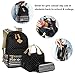 FEWOFJ Teen Girls Canvas School Backpack, 3 Pcs Set, Casual Daypack/Lunch Box/Pencil Case