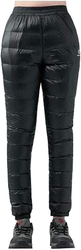LUCKIN Women Goose Down Pants Snow Pants Winter Waterproof Men Down Pants: Clothing