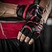 Harbinger FlexFit Non-Wristwrap Workout Weightlifting Gloves with Flexible Cushioned Leather Palm (Pair) Red/Black X-Large