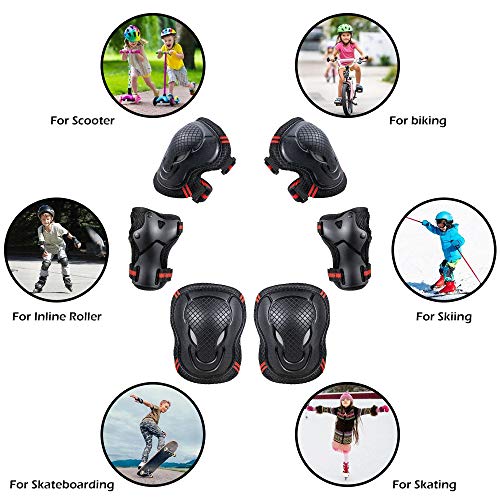 Labeol 6 Pack Kids & Adults Skateboard Ice Roller Skating Protective