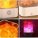 TOMNEW Natural Himalayan Salt Lamp, USB Real Himalayas Himilian Pink Salt Crystal Rock Lamp Good for Health Small Mineral Negative Ionic Stone Lava Salt Night Light for Bedroom Office (S-White)