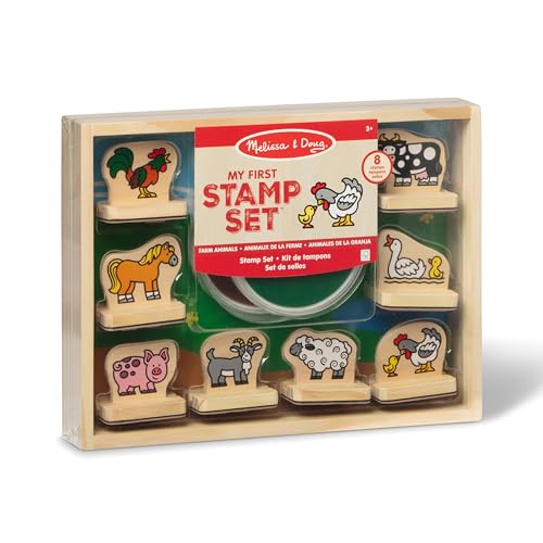 Melissa & Doug My First Wooden Stamp Set - Farm Animals