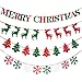Livder Merry Christmas Felt Banners Flags Hanging Garlands for Party Decoration Home Decor, 4 Sets