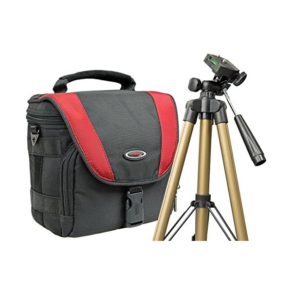 Progallio PRO-SET - Foto-Tasche Typ X-TREME OUTDOOR black-red professional mit Regencape im Set mit ultraleichtem…