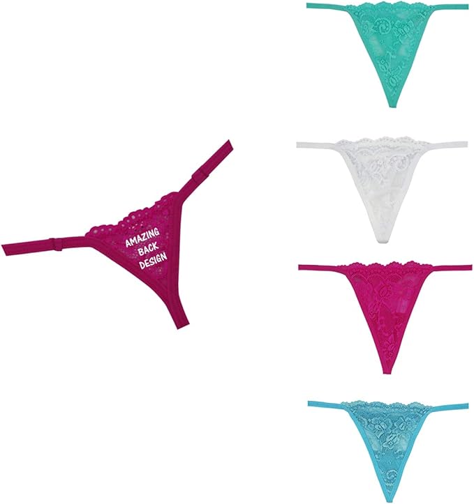 Low Rise Thongs Women's Sexy Lace Thong T Back Petite
