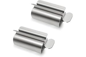 2Pack Toothpaste Squeezers, Metal Tube Squeezer Stainless Steel Tube Wringer, Tooth Paste Dispenser Stainless Steel Toothpast