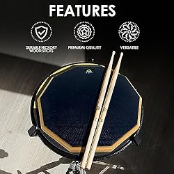 VIYBINN High-Quality Learning Drum Set, 12" silent
