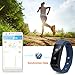 Diggro i5 plus Bluetooth Smart Bracelet Watch Wristband Sports Fitness Tracker Pedometer Step Counter Tracking Calorie Health Sleep Monitor for Android IOS, Blue