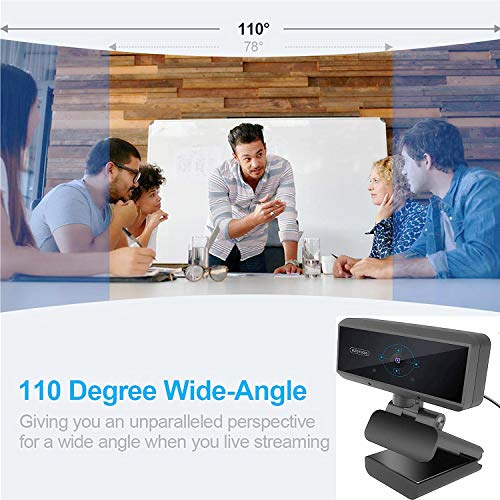 Webcam with Microphone, 5 Megapixel, Auto Focus, HD 1080P USB Webcam, Plug and Play, Web Camera for Computers PC Desktop, Webcam for Video Calling, Recording, Conferencing, Streaming, Online Courses