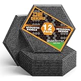 DEKIRU 12 Pack Acoustic Panels Hexagon Sound Proof