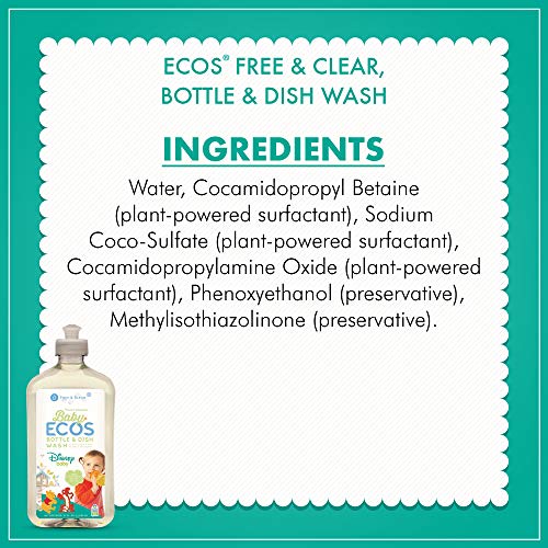 Earth Friendly Products Ecos Disney Baby Bottle Dish Soap Wash, Free & Clear, Hypoallergenic, 17Oz (Pack of 6), 6 Count - Thumbnail 6