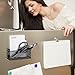 SAFETYON Wire Mesh Magnetic Storage Basket Tray Metal Desk Caddy Storage Organizer for Refrigerator Whiteboard Black