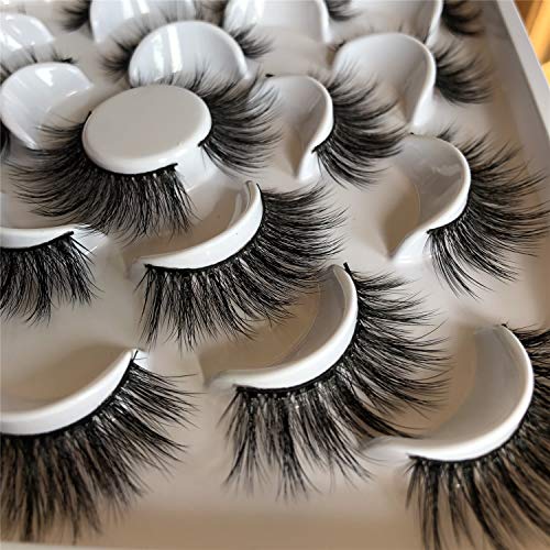 ALICROWN Faux Mink Eyelashes, 3D Volume Mink Lashes Pack Handmade Dramatic Thick Crossed Fake Eyelashes Soft Reusable 10 Pairs