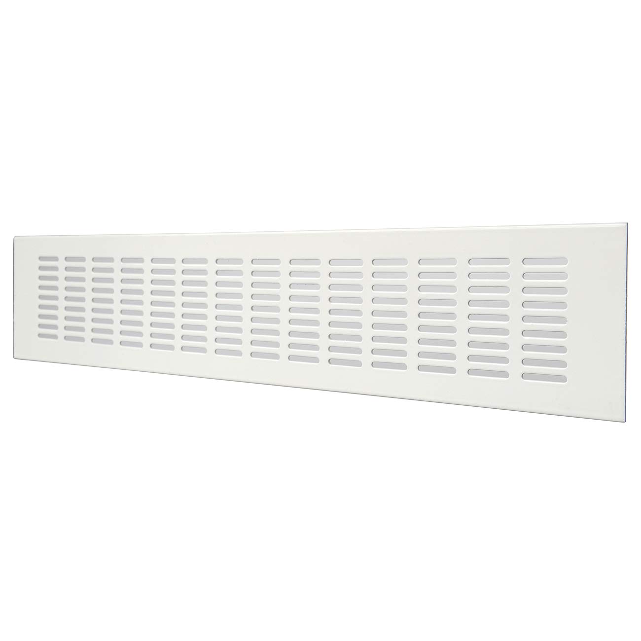 Ventilation GF408B Rectangle Ventilation Grille in White Painted Aluminium recessed, Dimensions 400x80 mm.