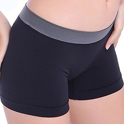 Women Yoga Pants Shorts Daoroka Sexy High Waist Elastic Sports Gym Workout Running Casual Summer New Fashion Hot Pants (L, Black)