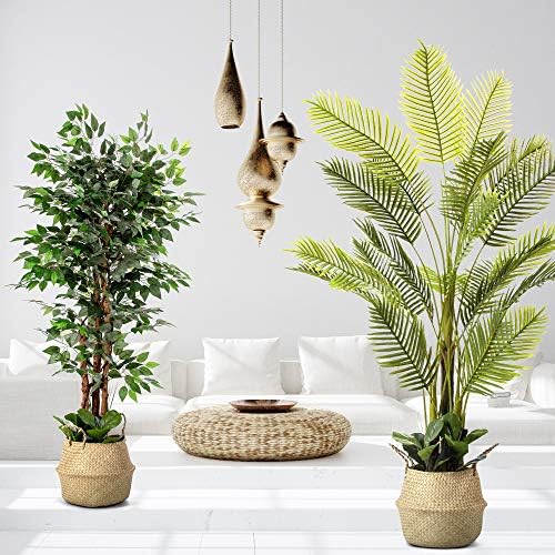 Faux palm tree in room setting, priced at $179.99.