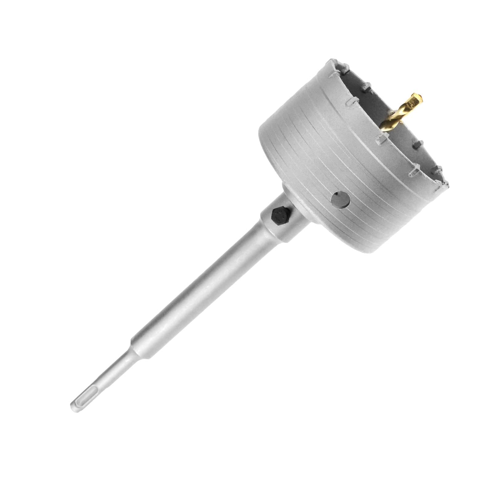 Concrete Hole Saw Wall Drill Bit - SDS Plus - Ø120mm Core bit for Hammer Drill Hole Cutter for Concrete, Masonry, Cement, Silicate Brick (120mm+220mm Adapter)