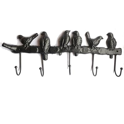 Antique Cast Iron Bird Wall Coat Hooks Rack with Dominican - Main Image