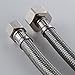 KES Faucet Connector, raided UV-resistant polymer fibers Supply Hose 9/16-24 UNEF Thread x G 1/2 Female Straight Thread, 16